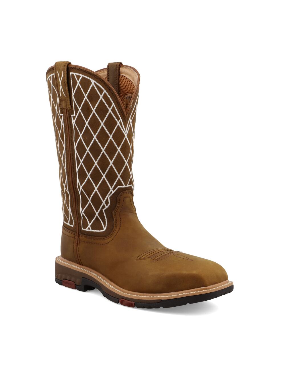 Twisted X Women's 11" Western Boot Nano Toe, Oiled Saddle & Dark Brn, 10 B